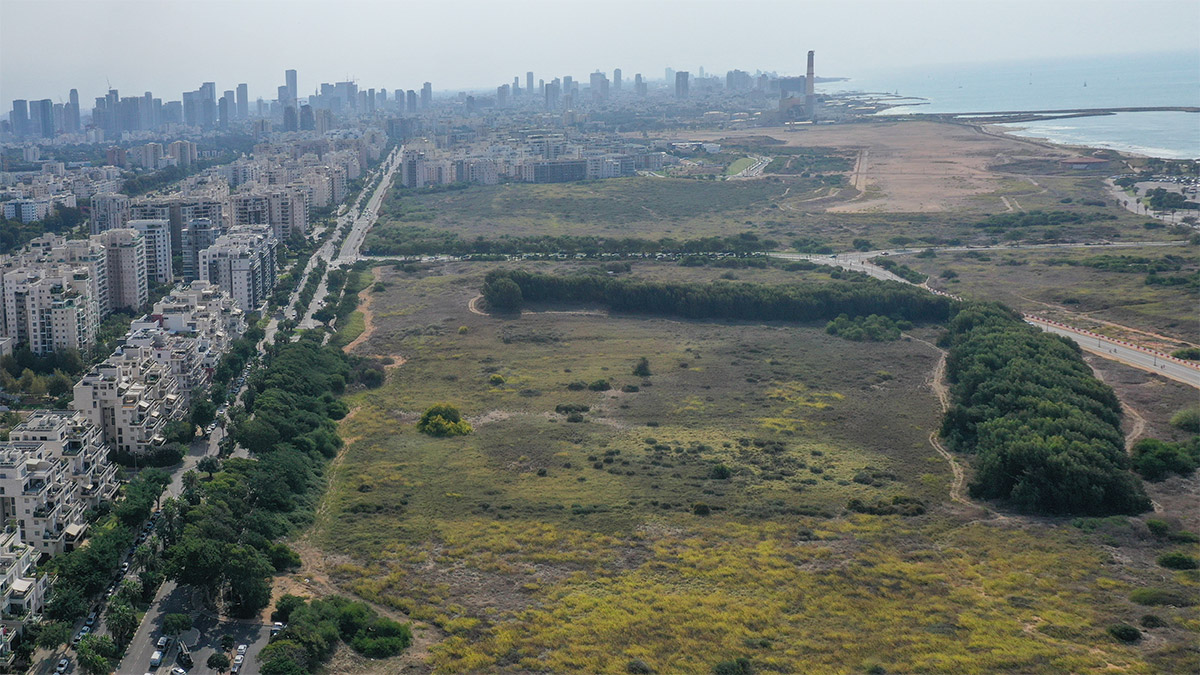 3700 Compound: Current aerial view of the property in northern Tel Aviv designated for a new urban district | Reality the Leading Group of Real Estate Investment Funds in Israel