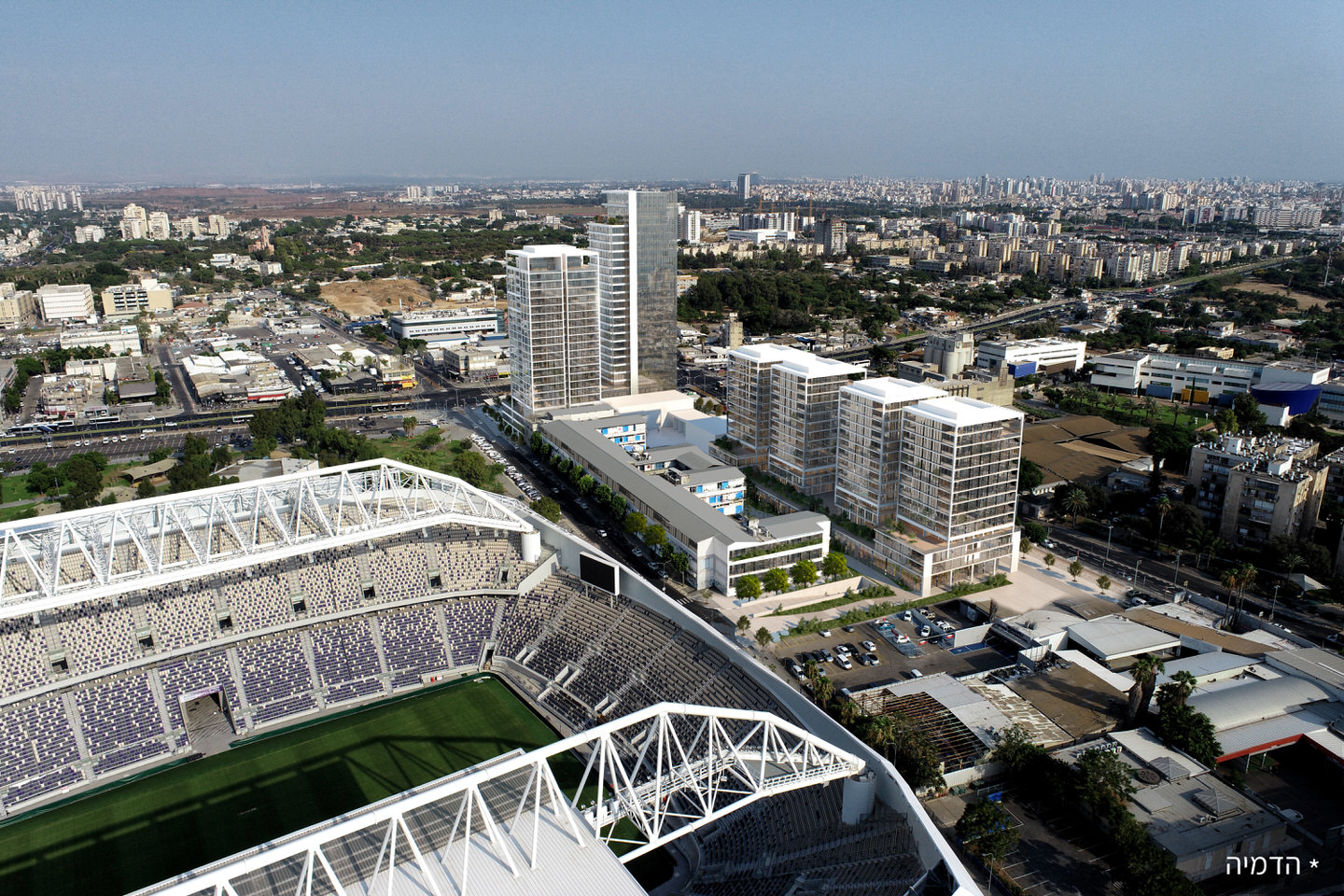 HaThiya: Preview of the new mixed-use complex on HaThiya Street in Tel Aviv, near the Bloomfield stadium | Reality the Leading Group of Real Estate Investment Funds in Israel