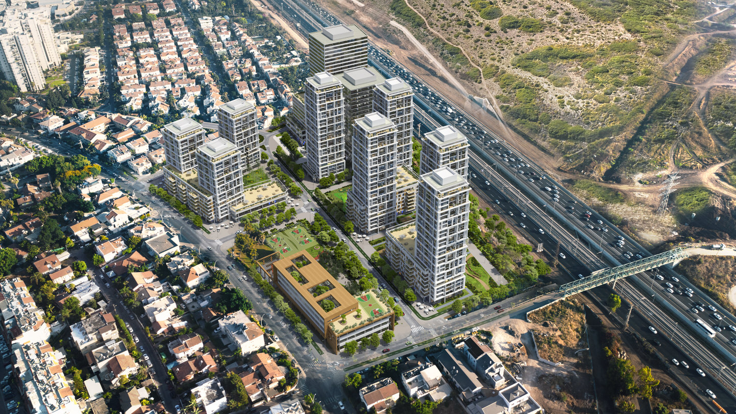 Offis Compound: Preview of the new residential neighborhood in Azor, next to Highway 1 and Ariel Sharon Park | Reality the Leading Group of Real Estate Investment Funds in Israel