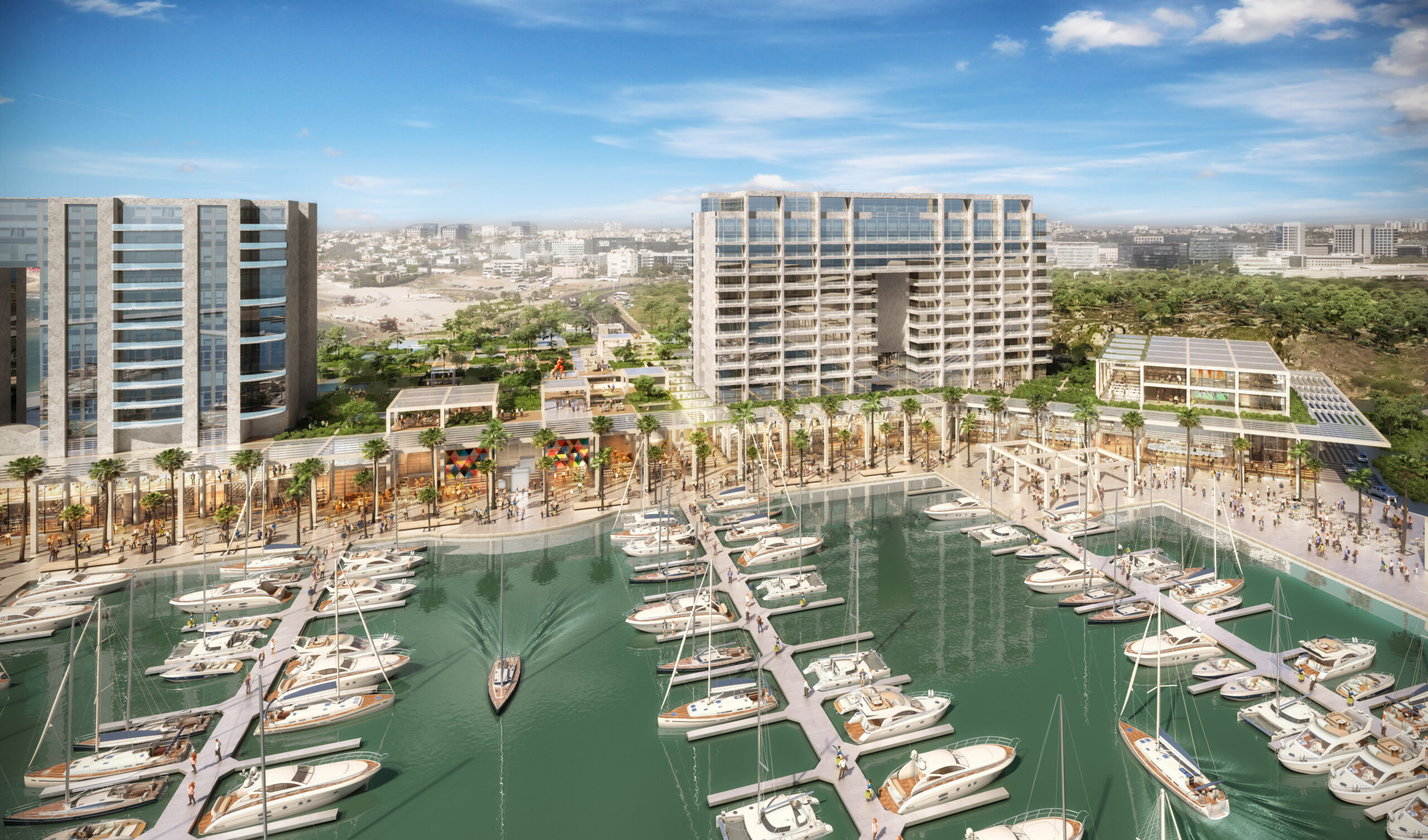Arena: Preview of Marina Herzliya’s mixed-use complex with hospitality, commercial areas, and public outdoor spaces | Reality the Leading Group of Real Estate Investment Funds in Israel